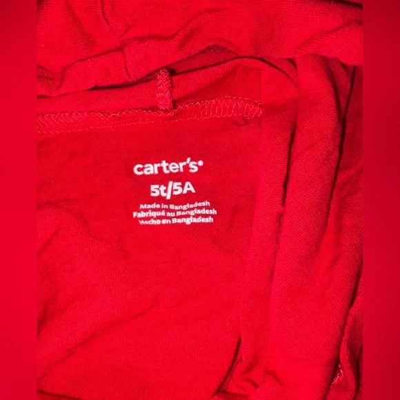Carter's Vibrant Red Christmas Hoodie - Picture 2 of 2